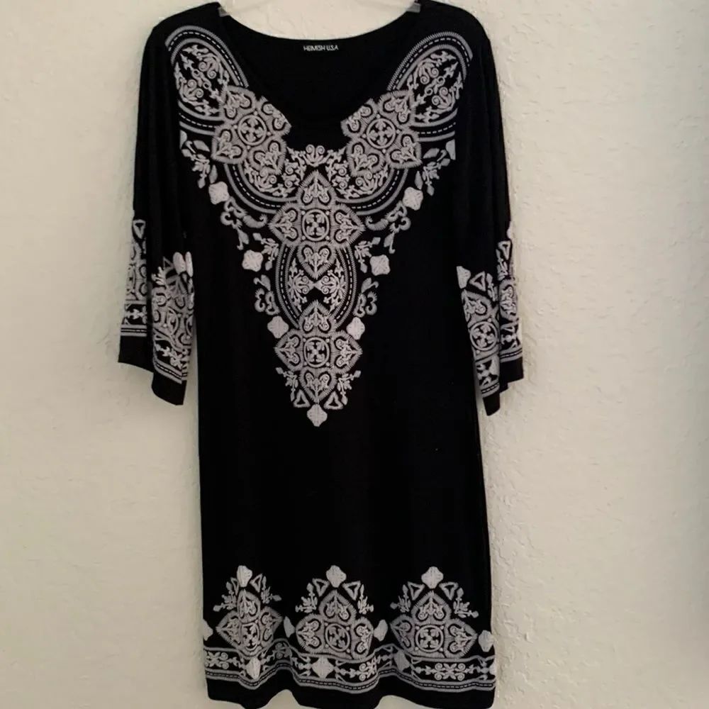 Heimish USA Embroidered Mini Dress Tunic Size S